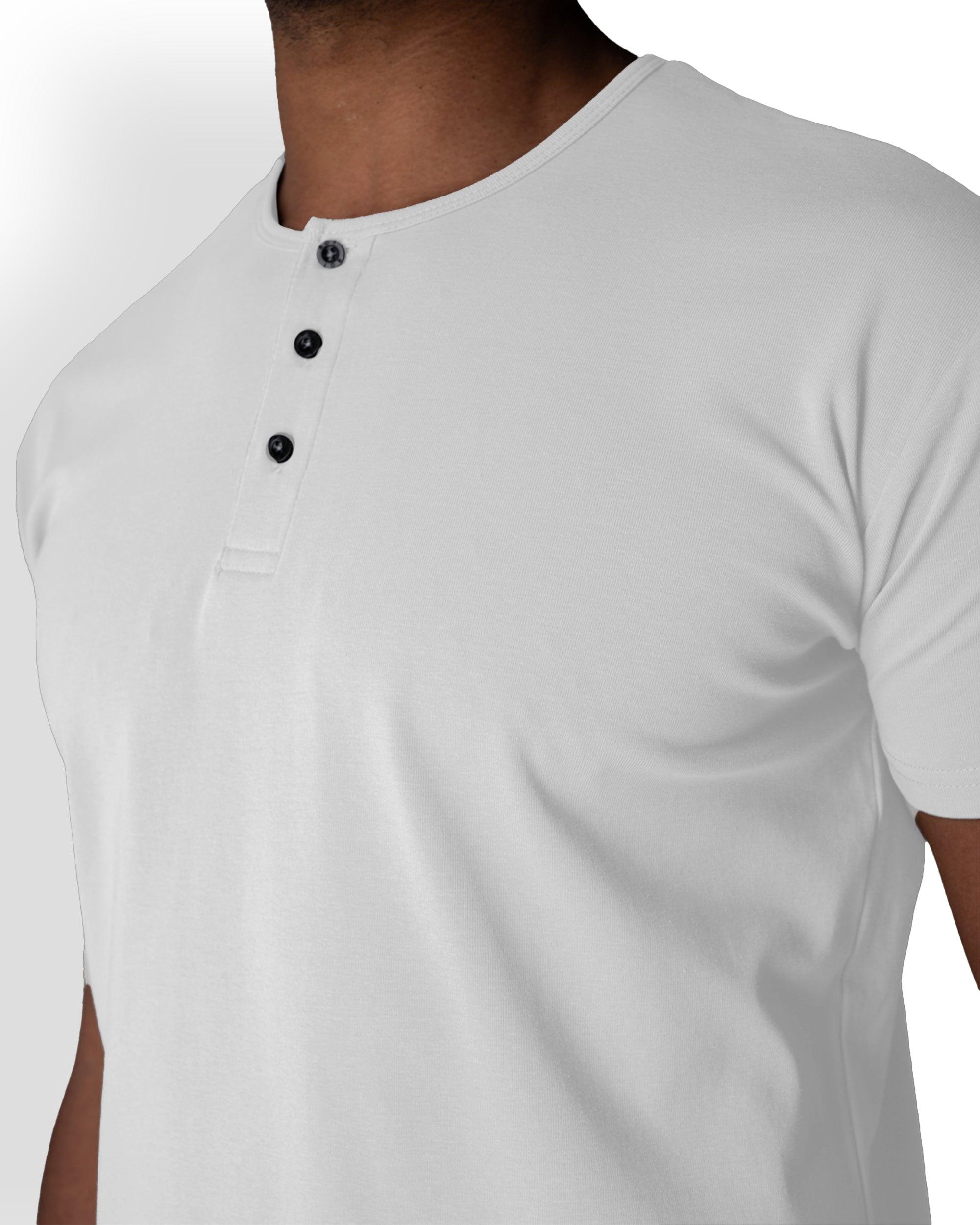 Origin Classic Henley T-Shirt: White