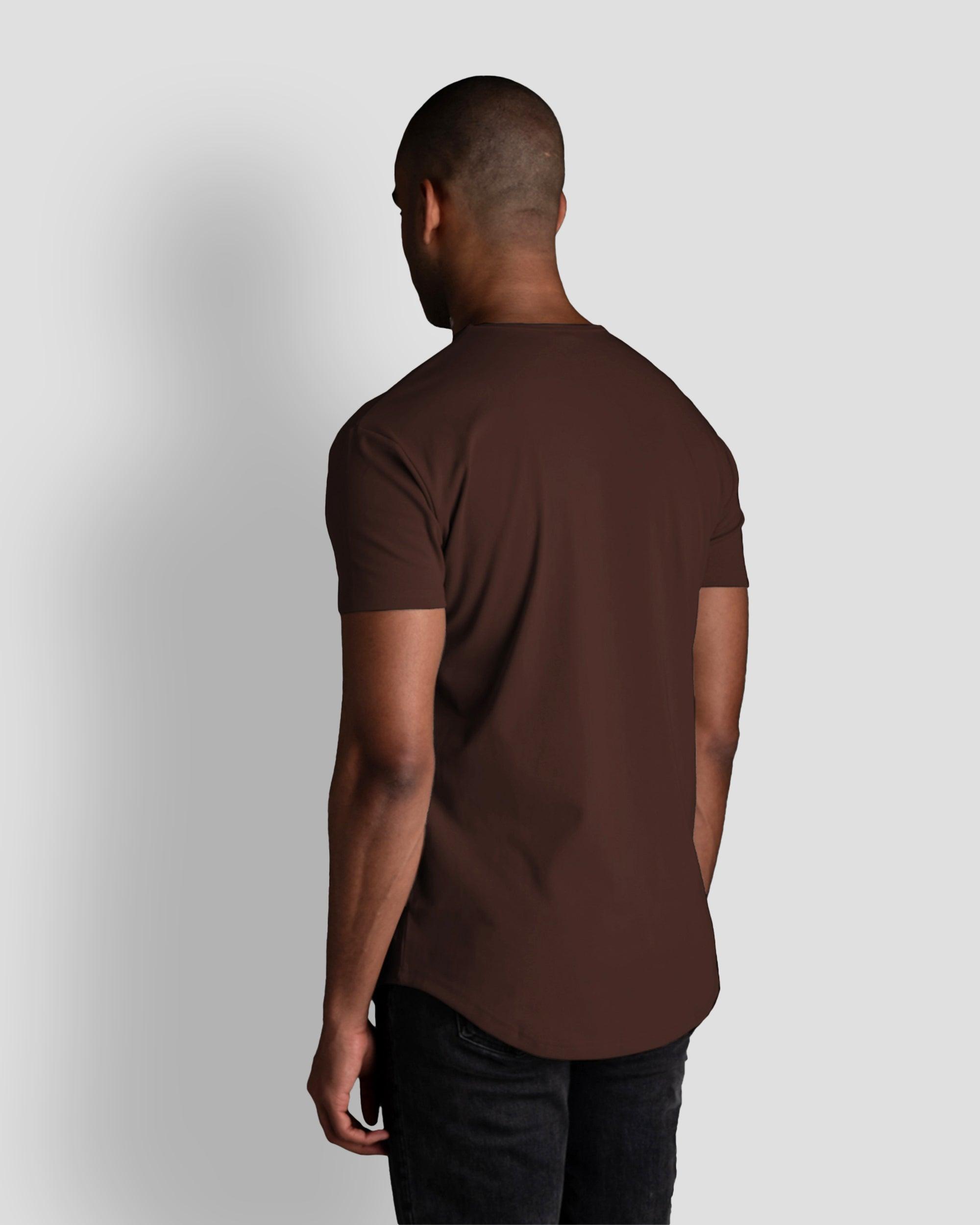 Origin Curved Crew T-Shirt: Espresso