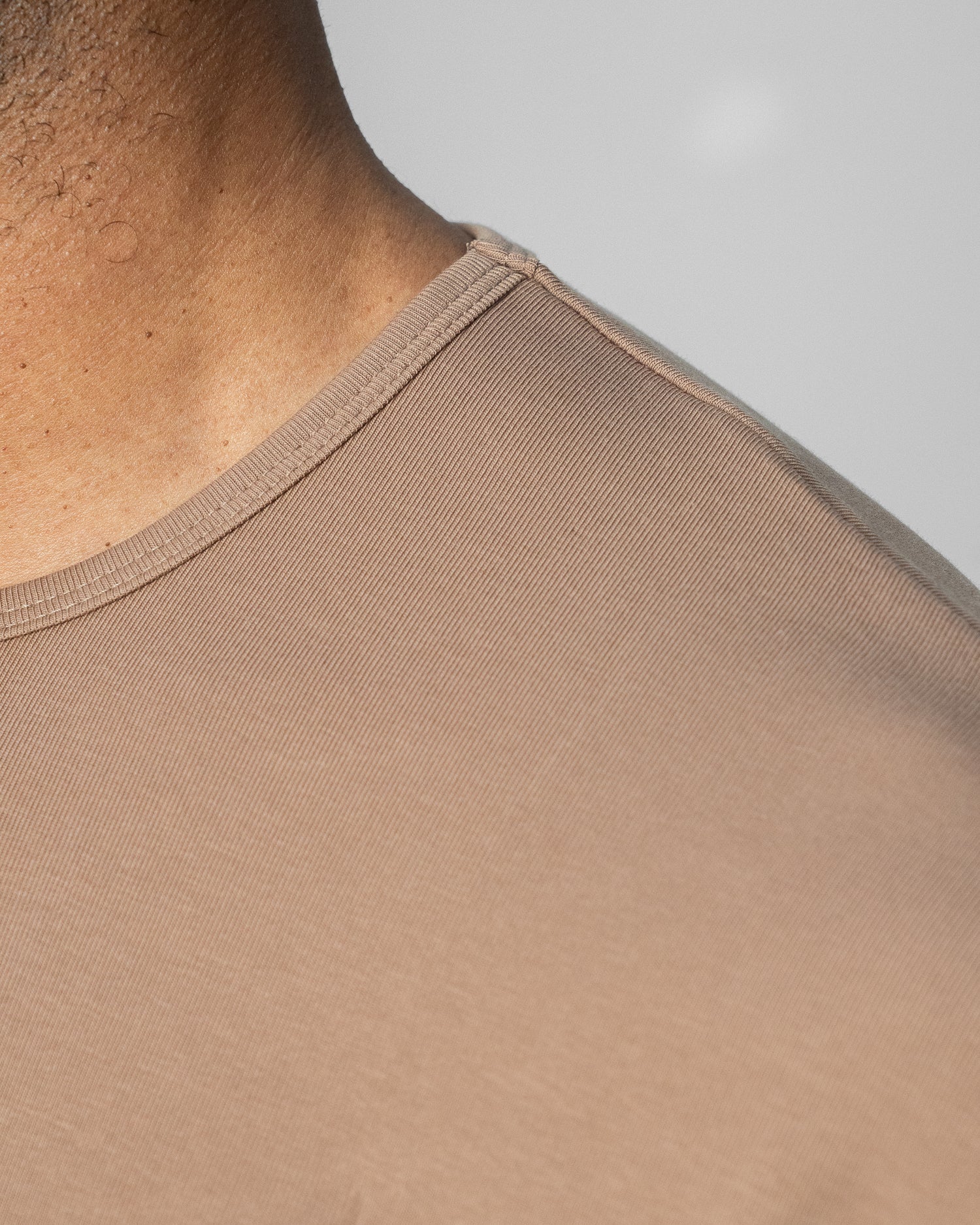 Origin Curved Crew T-Shirt: Driftwood