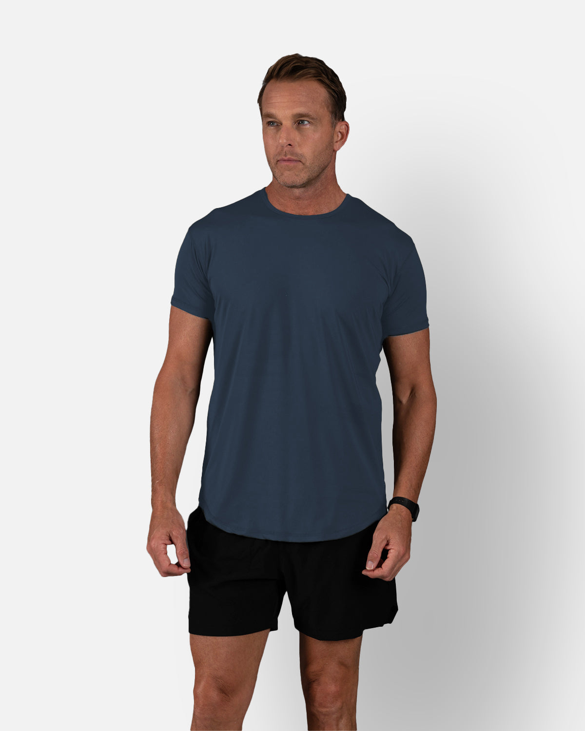 Zero-G Curved T-Shirt: Charcoal Navy
