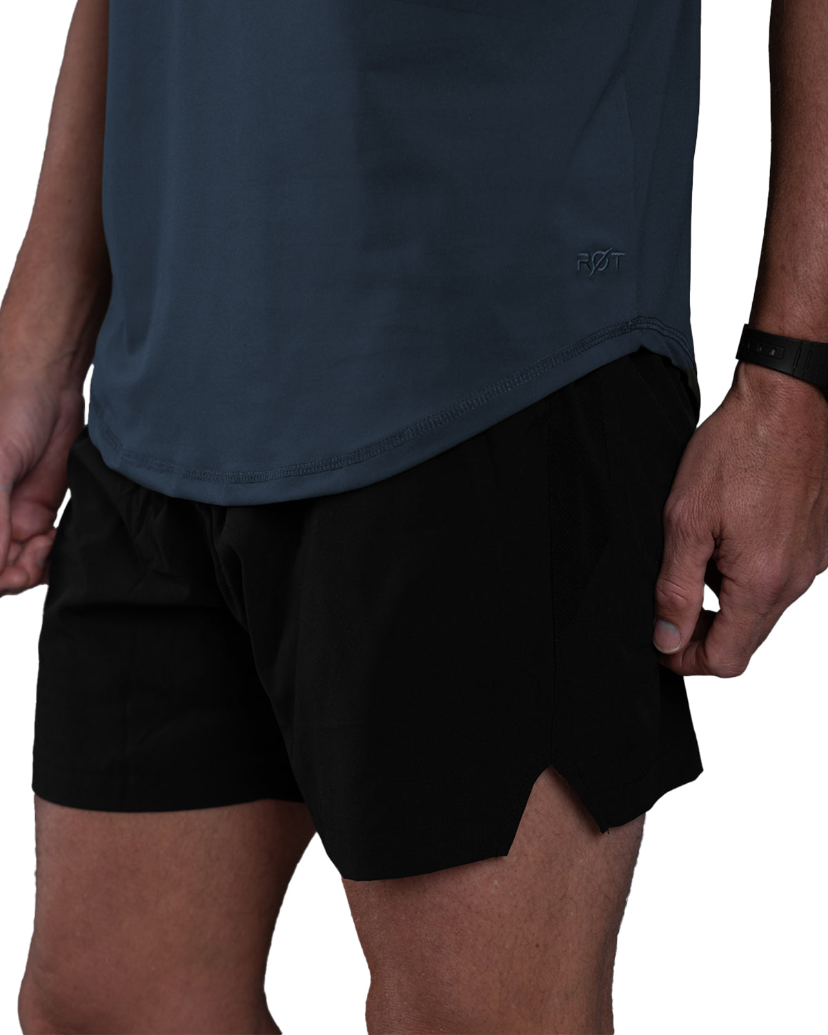 Zero-G Curved T-Shirt: Charcoal Navy