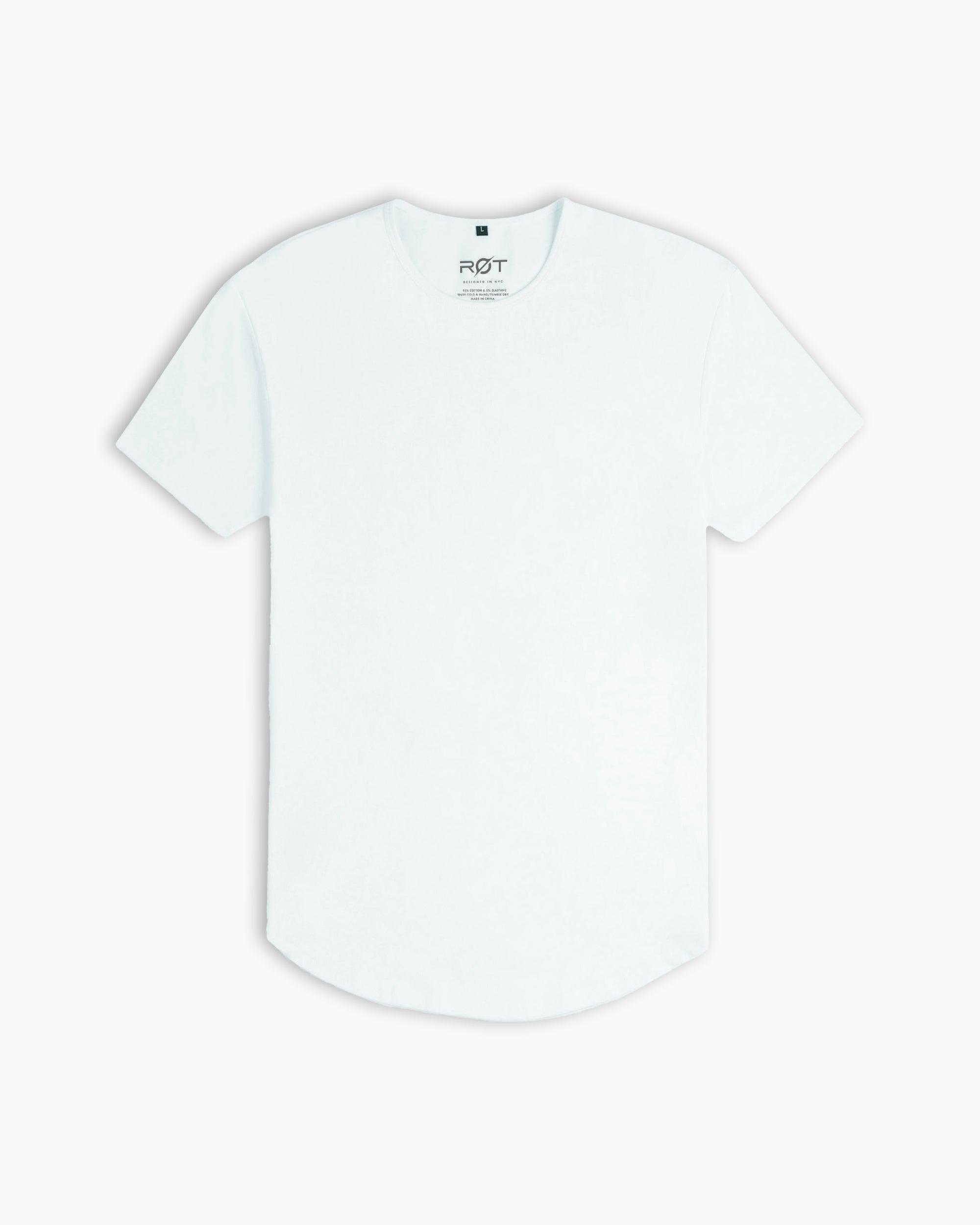 Origin Curved Crew T-Shirt: Ice