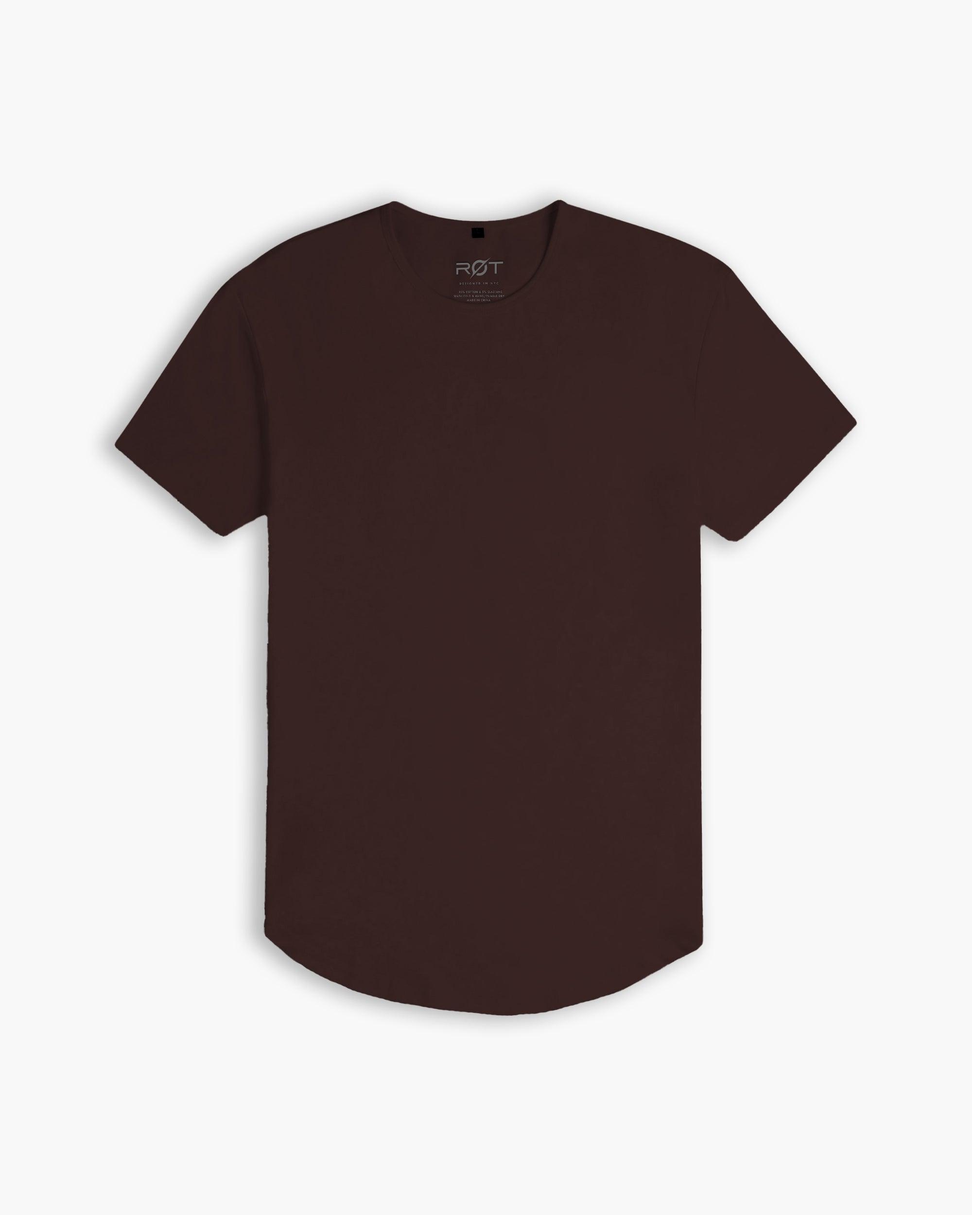 Origin Curved Crew T-Shirt: Mochavino