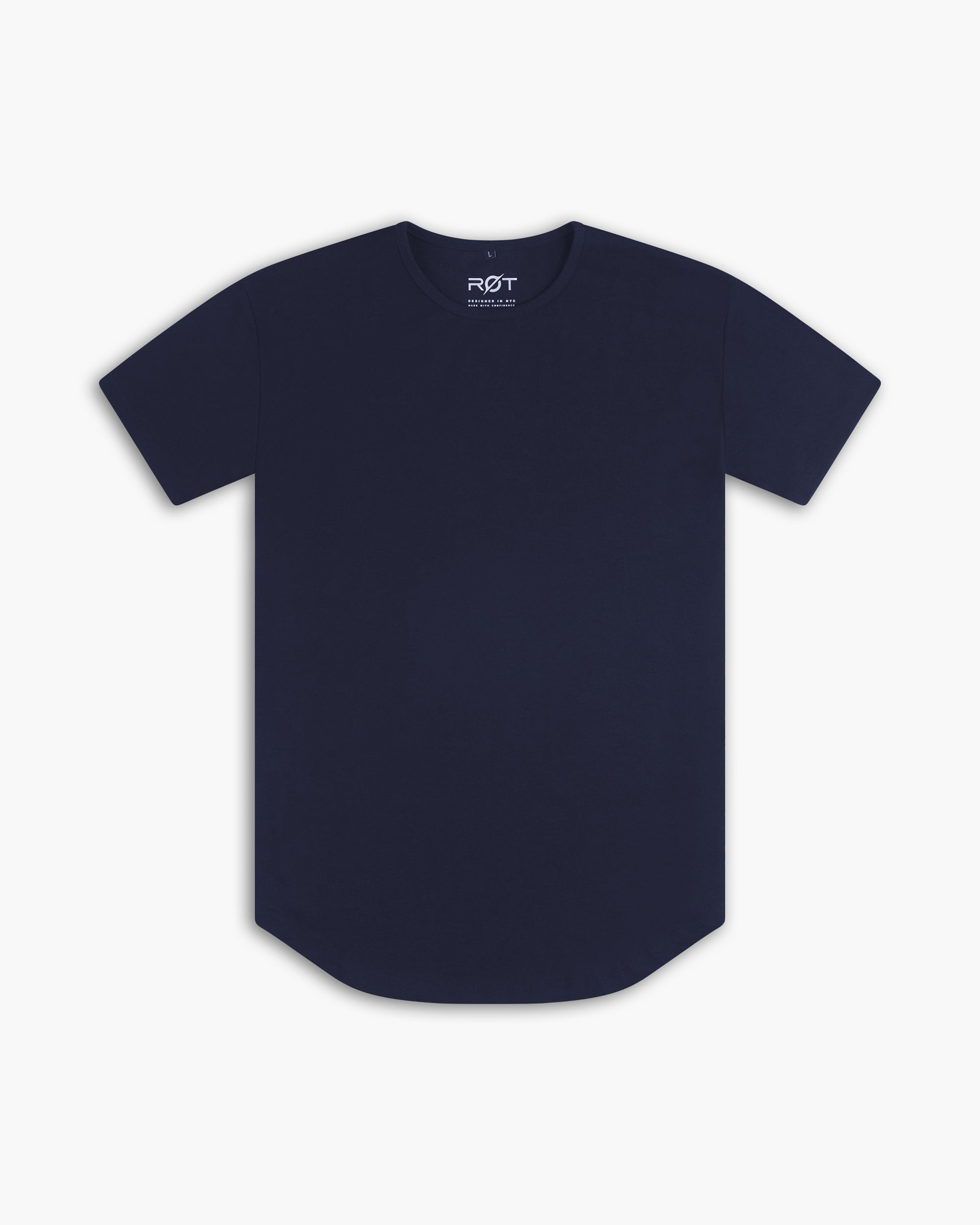Origin Curved Crew T-Shirt: NY Blue
