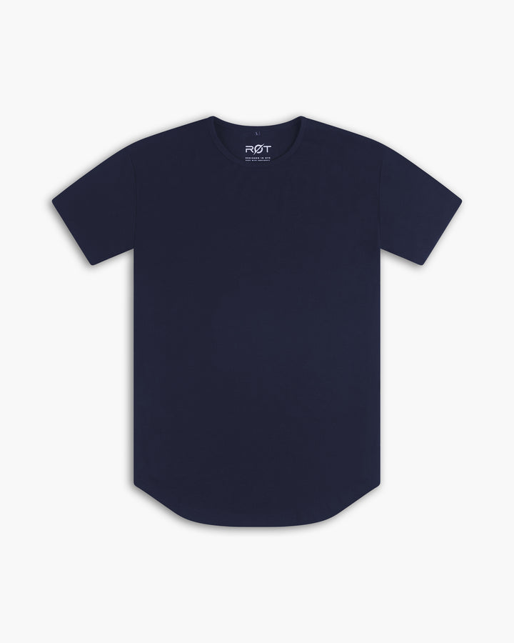 Origin Curved Crew T-Shirt: NY Blue