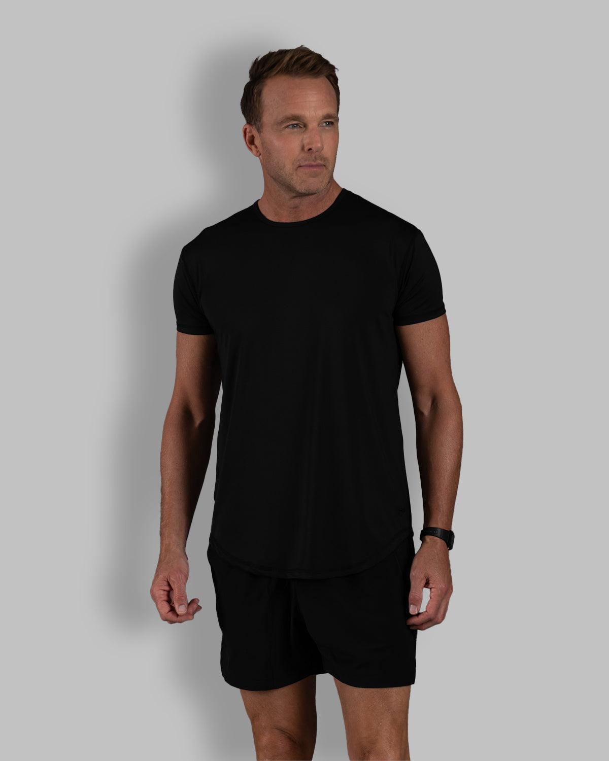 Zero-G Curved T-Shirt: Black