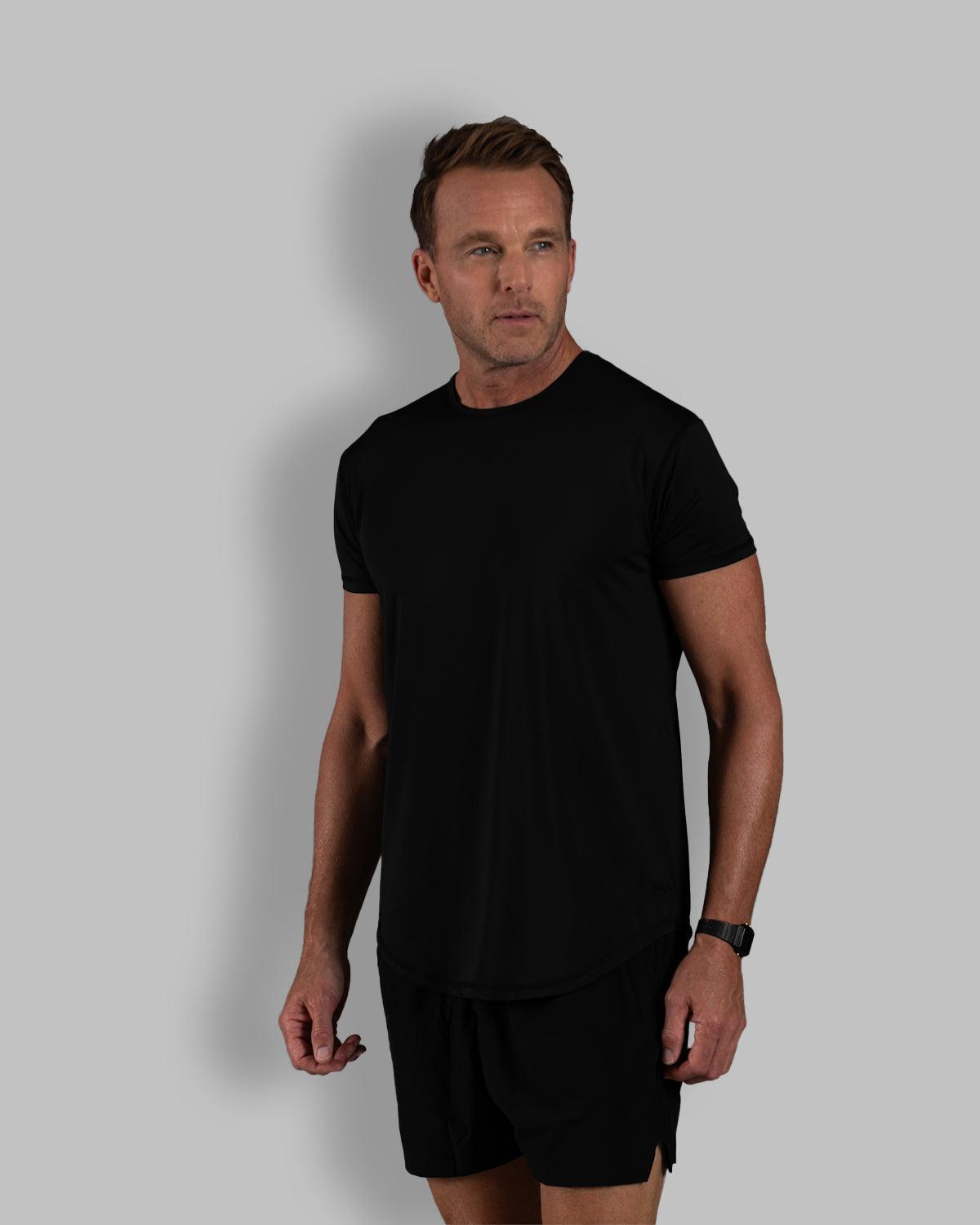 Zero-G Curved T-Shirt: Black