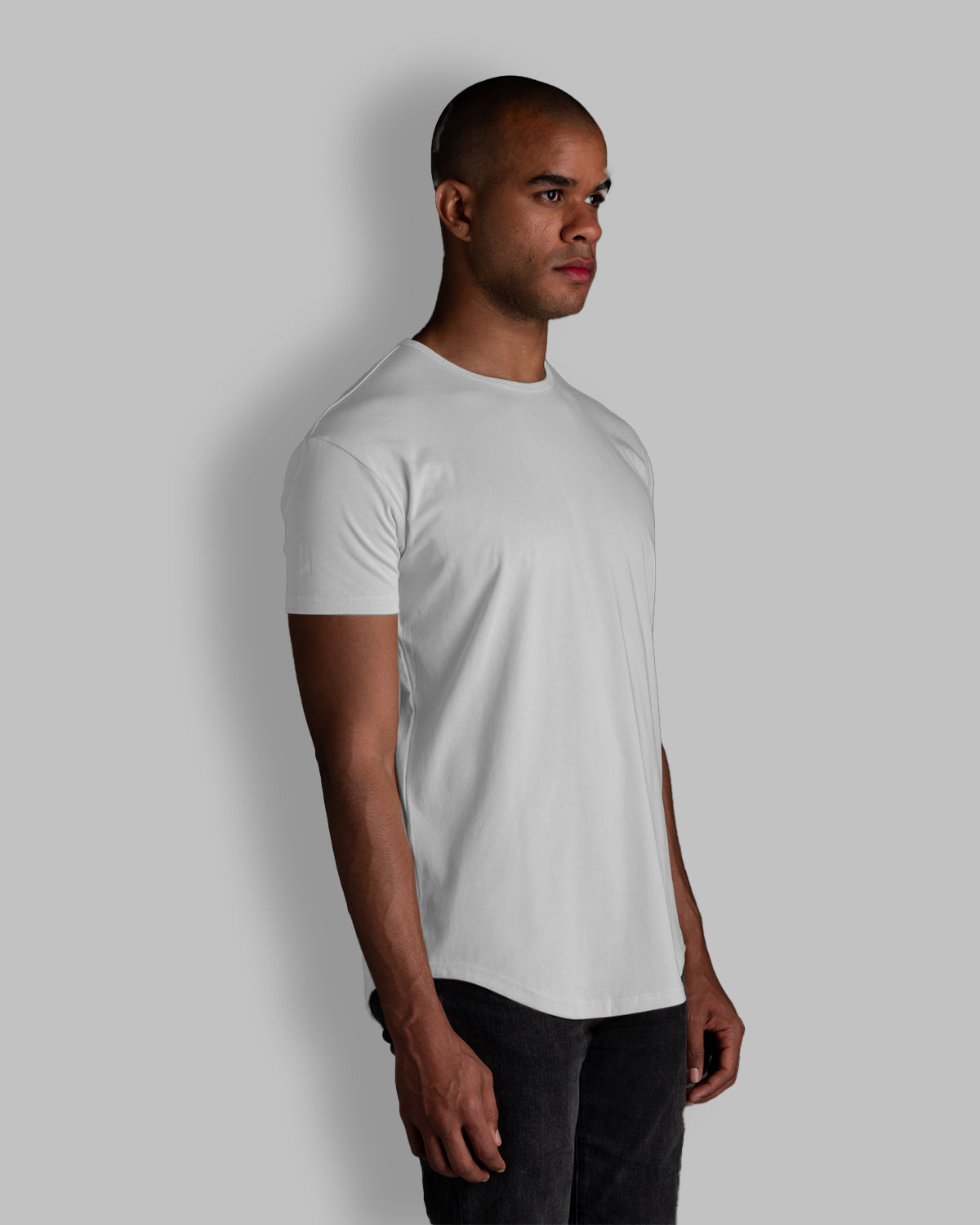 Origin Curved Crew T-Shirt: White