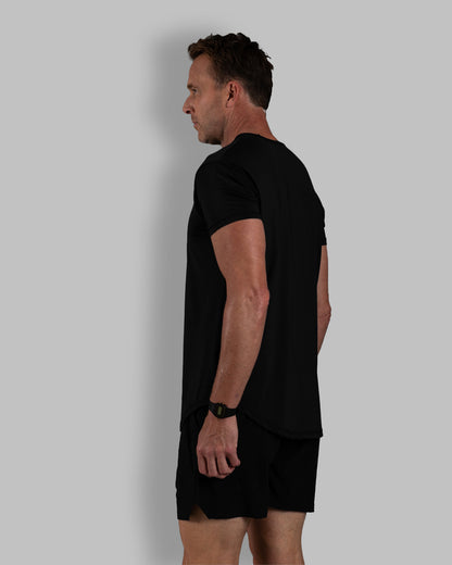 Zero-G Curved T-Shirt: Black