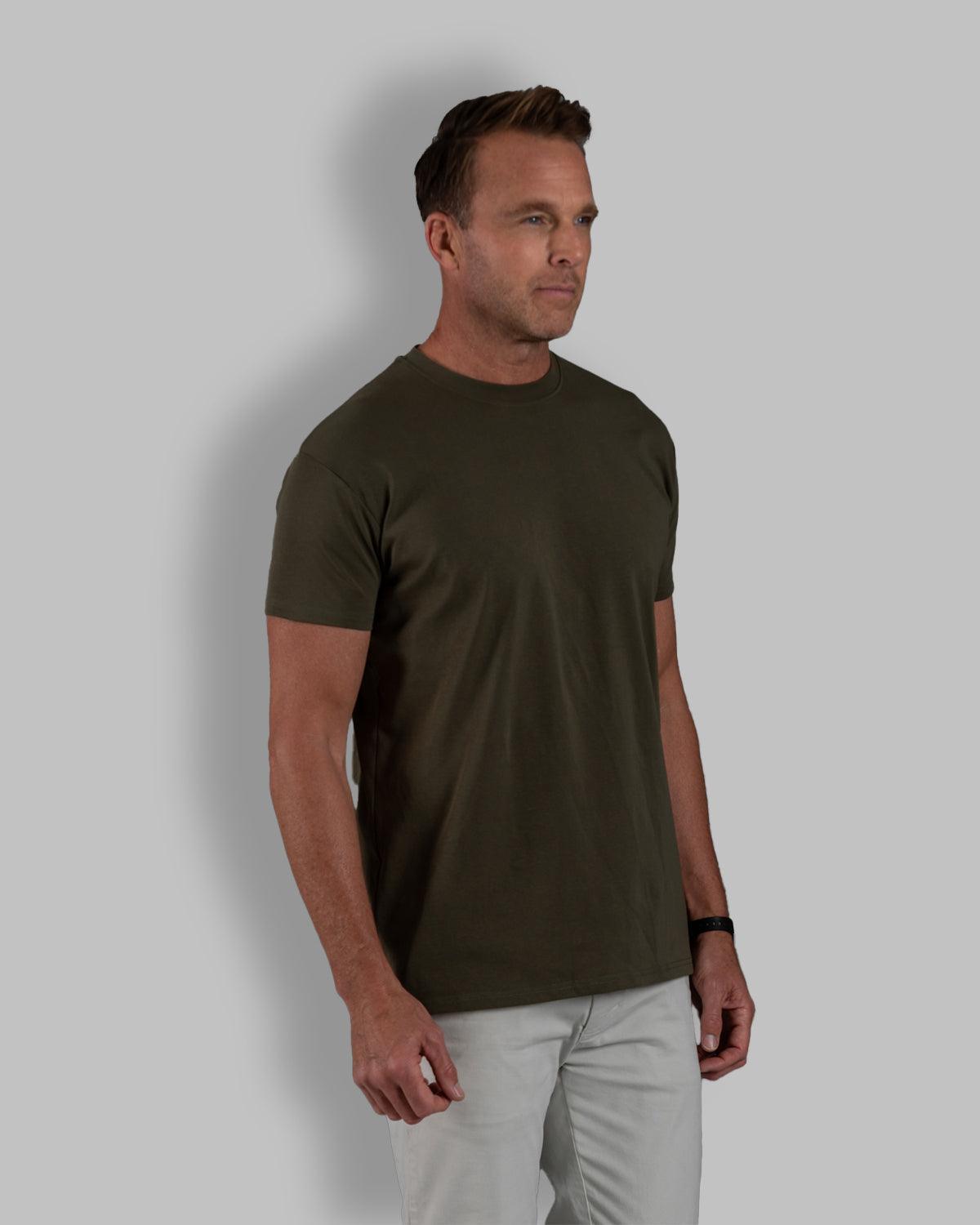 Apollo Classic Crew T-Shirt: Dark Moss
