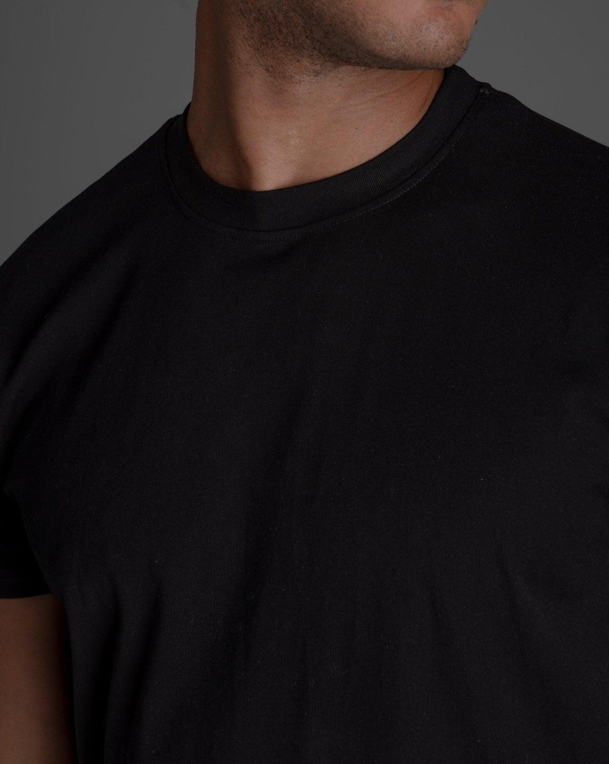 Apollo Classic Crew fabric and construction detail, shown in Black