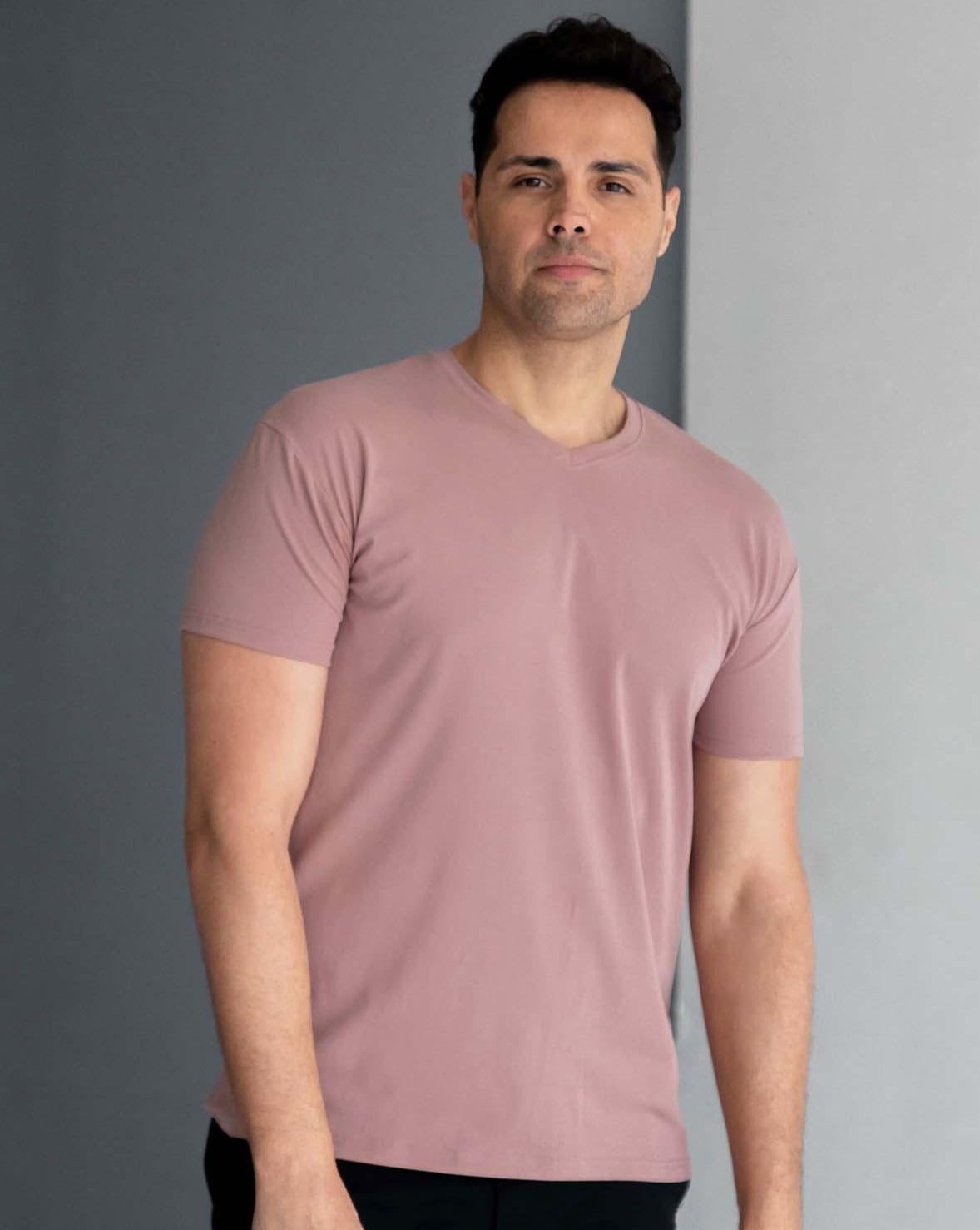 Origin Classic V-Neck T-Shirt: Mauve - Rule Of Threads