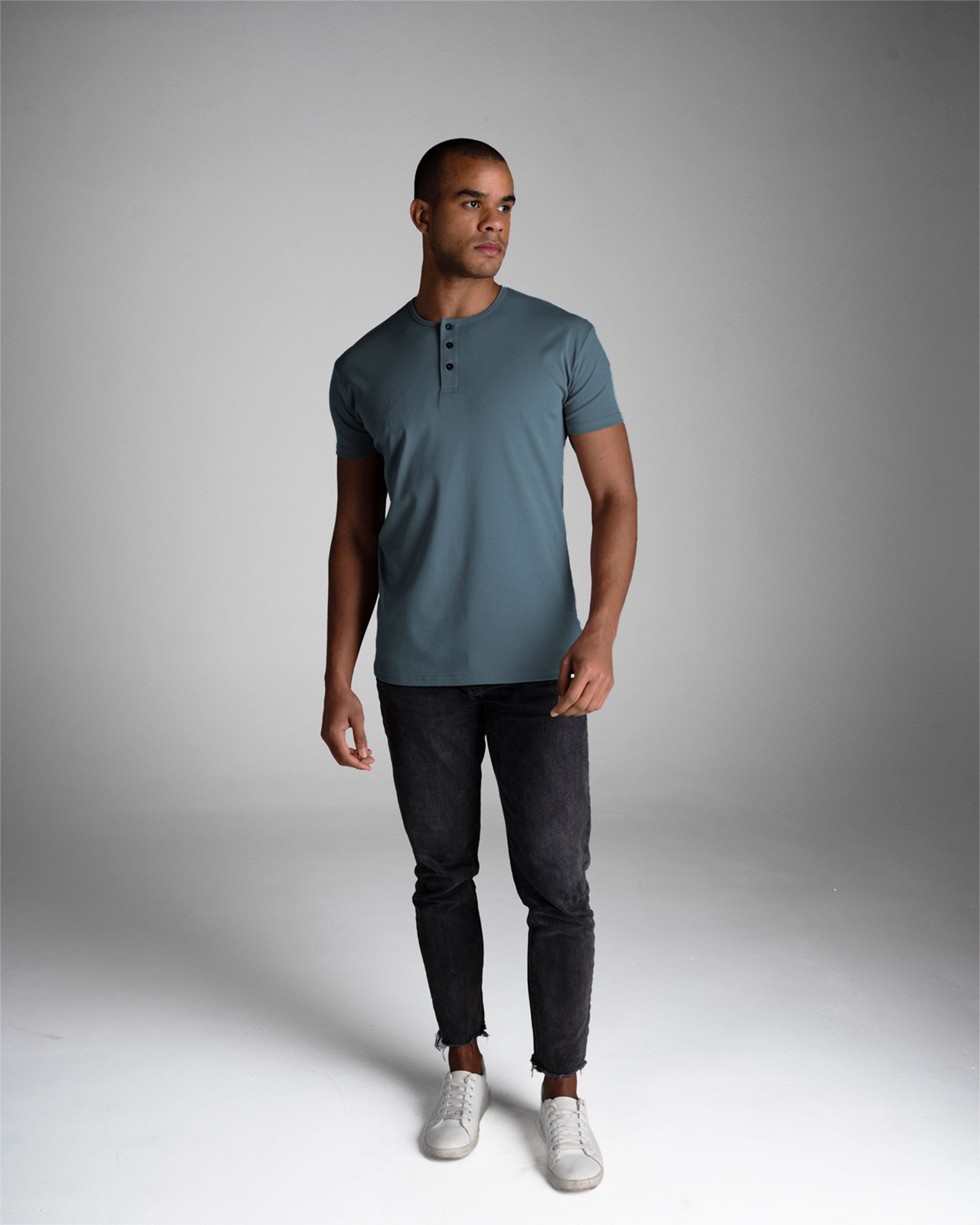 Origin Classic Henley T-Shirt: Astro Blue