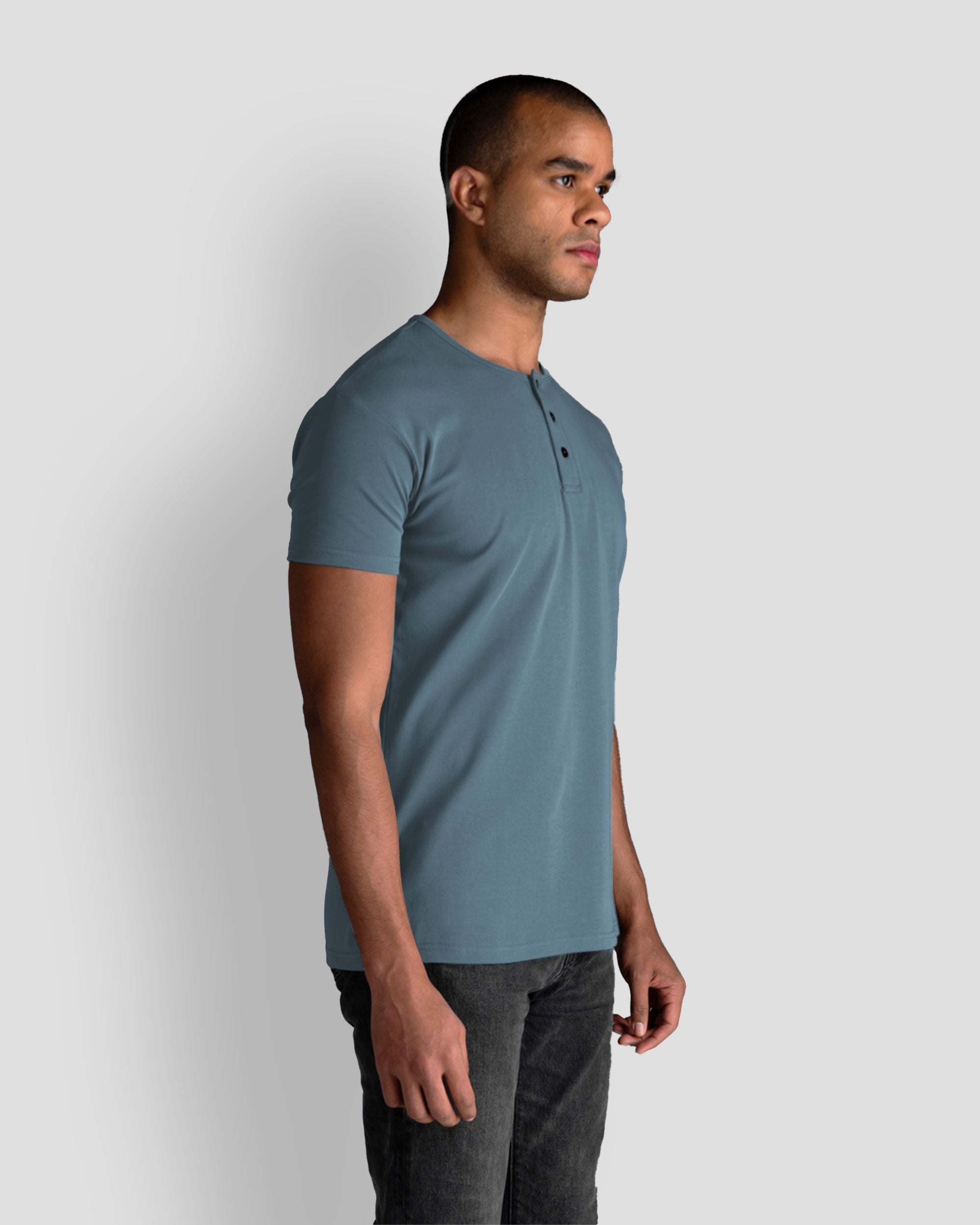 Origin Classic Henley T-Shirt: Astro Blue