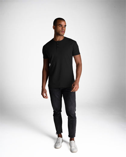 Origin Classic Henley T-Shirt: Black