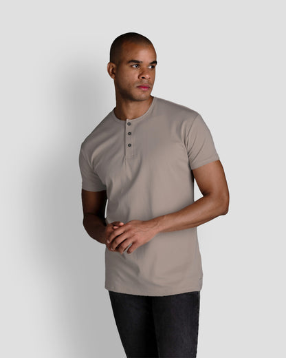 Origin Classic Henley T-Shirt: Dust