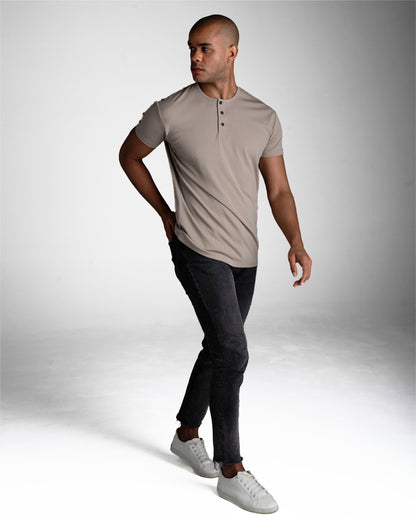 Origin Classic Henley T-Shirt: Dust