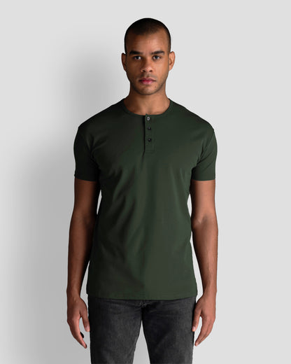 Origin Classic Henley T-Shirt: Forest