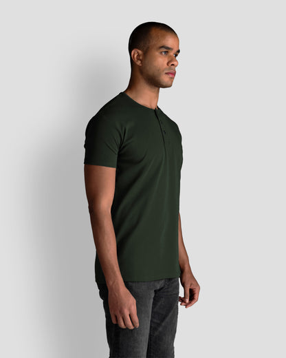 Origin Classic Henley T-Shirt: Forest