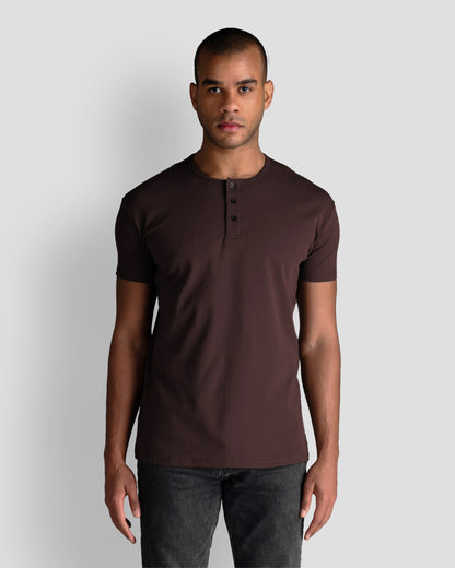 Origin Classic Henley T-Shirt: Mochavino