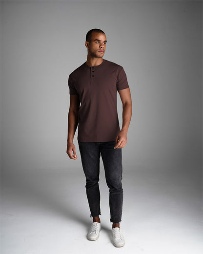 Origin Classic Henley T-Shirt: Mochavino