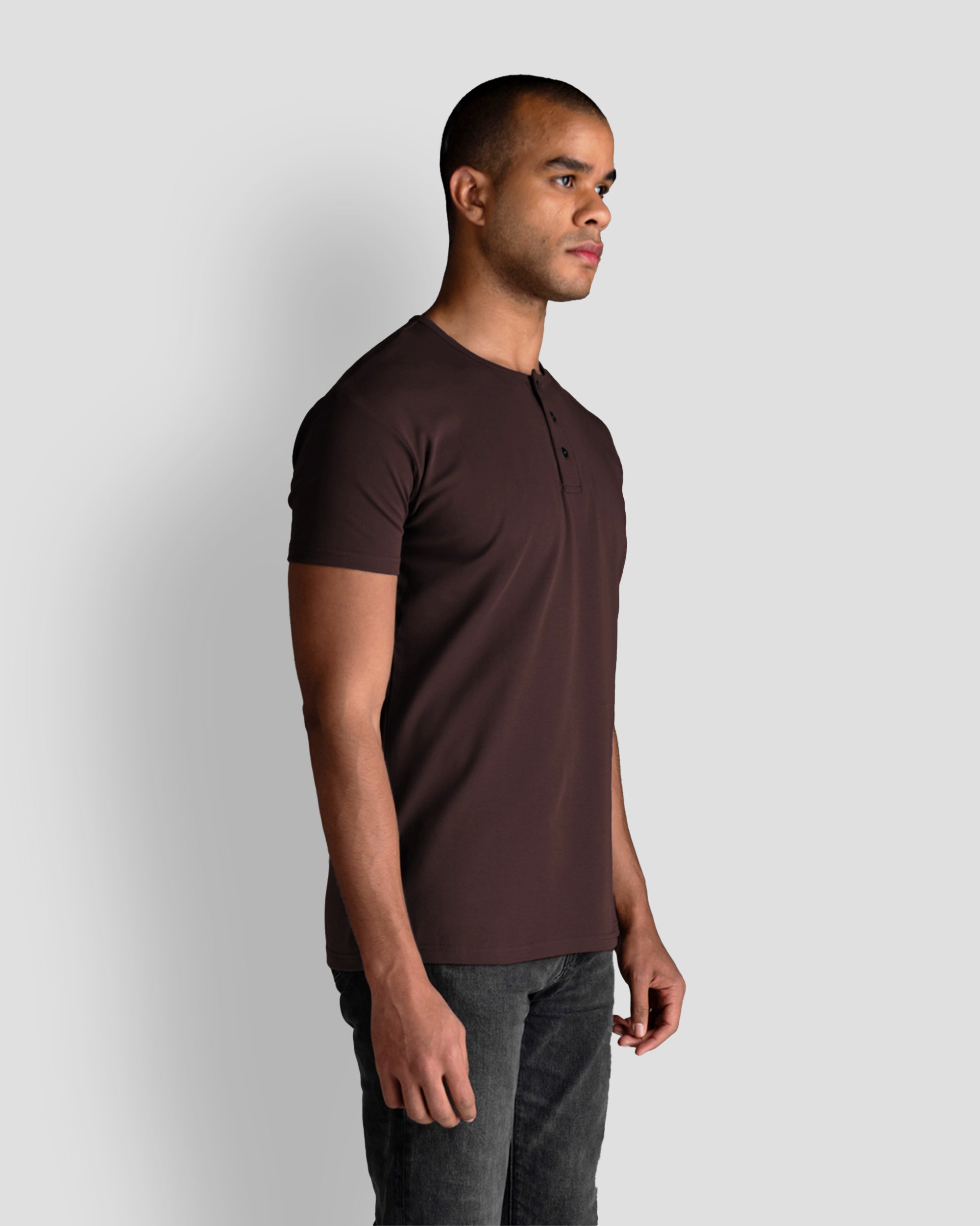 Origin Classic Henley T-Shirt: Mochavino