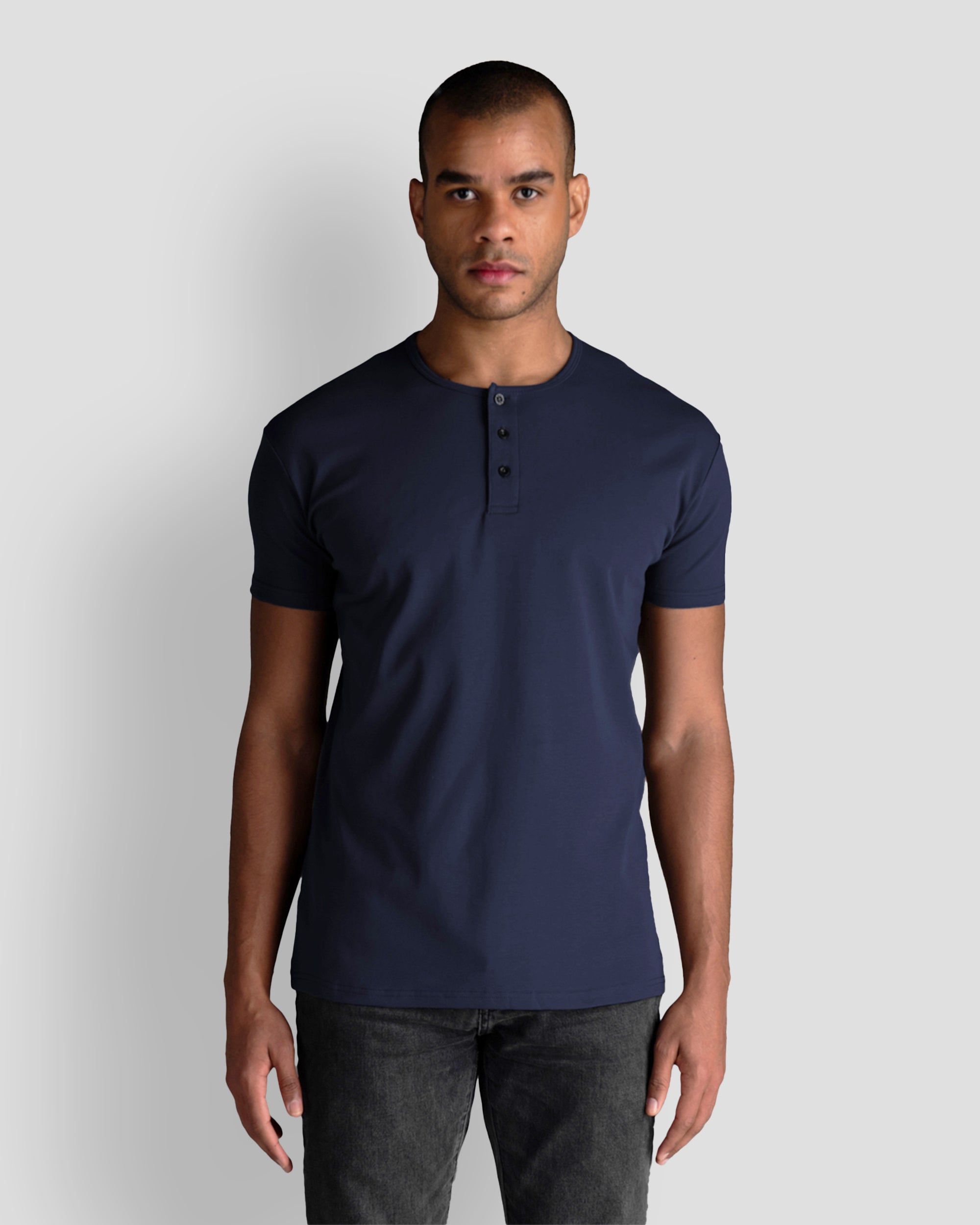 Origin Classic Henley T-Shirt: NY Blue