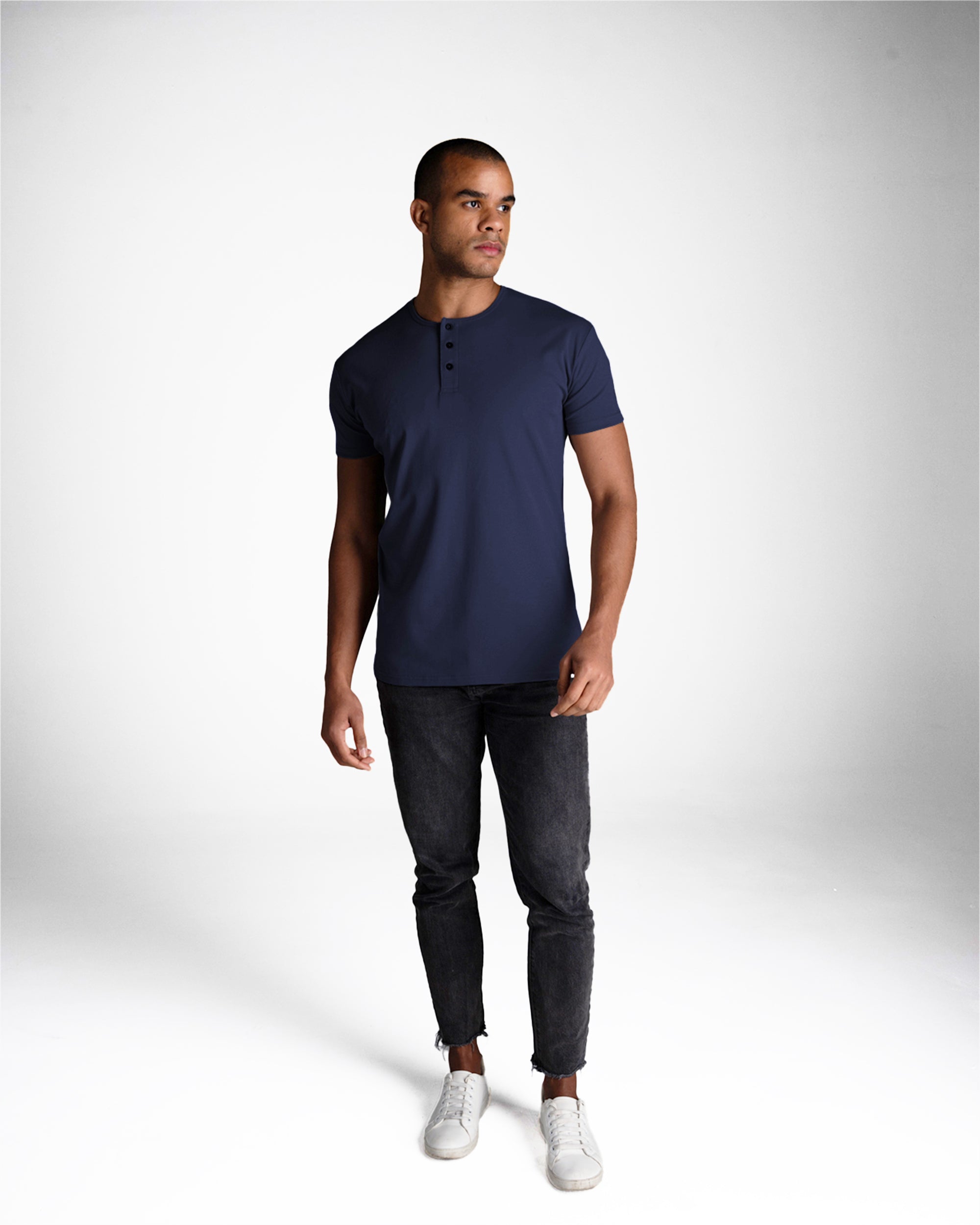 Origin Classic Henley T-Shirt: NY Blue