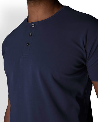 Origin Classic Henley T-Shirt: NY Blue