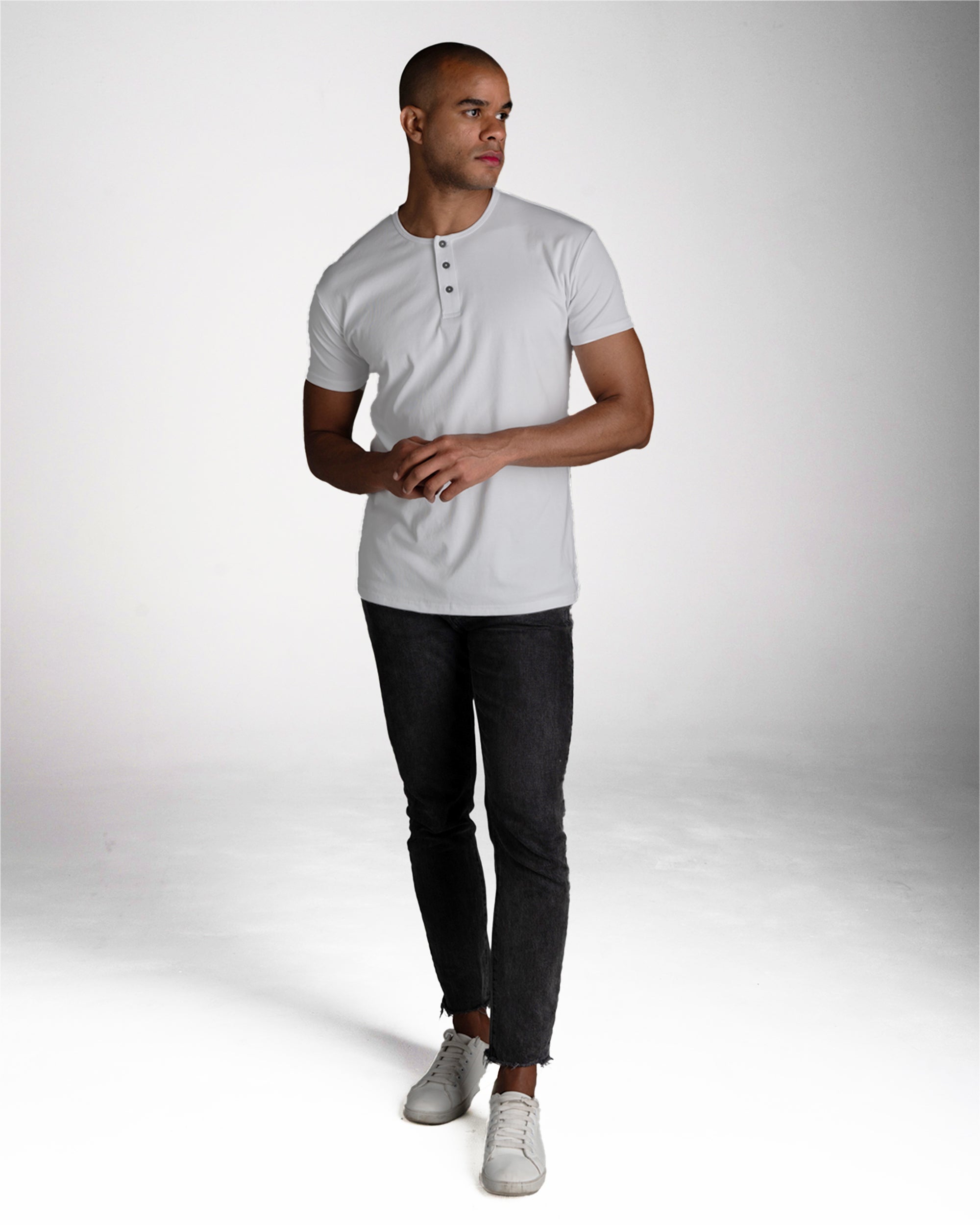 Origin Classic Henley T-Shirt: White