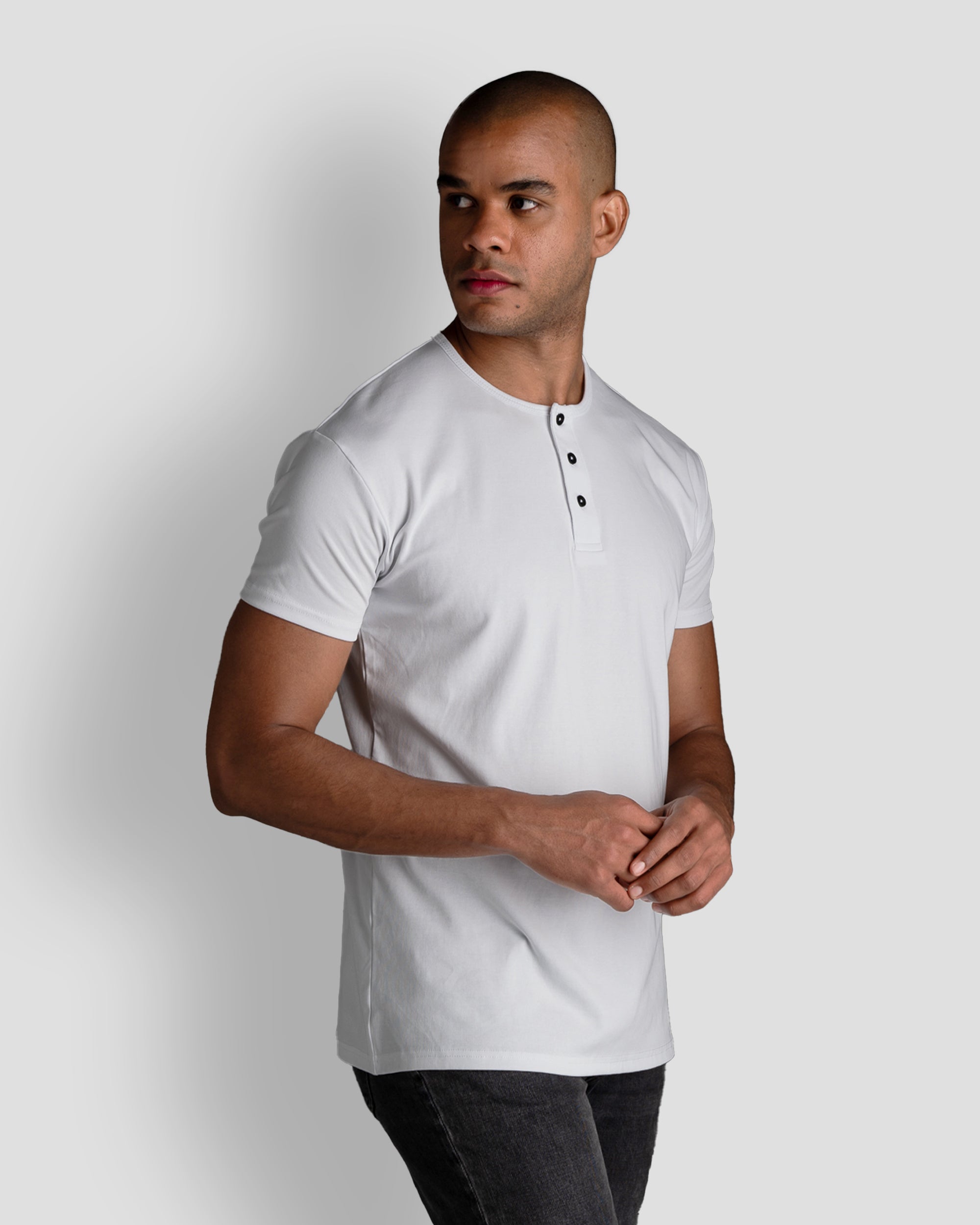 Origin Classic Henley T-Shirt: White