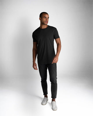 Origin Curved Crew T-Shirt: Black