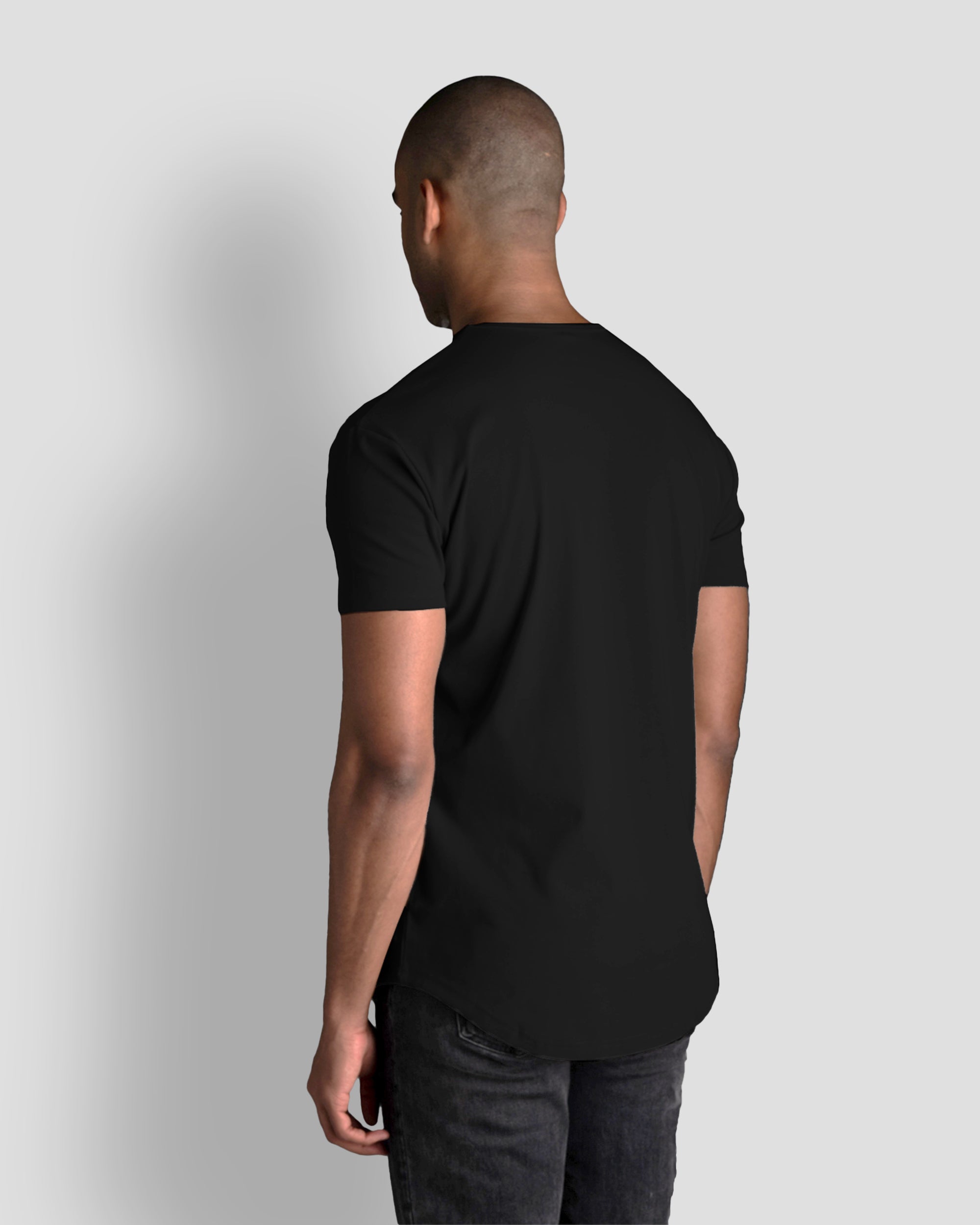 Origin Curved Crew T-Shirt: Black