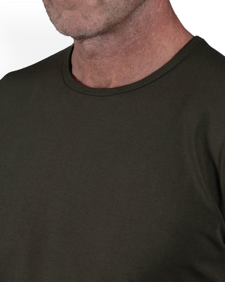 Origin Curved Crew T-Shirt: Dark Moss