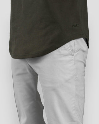 Origin Curved Crew T-Shirt: Dark Moss