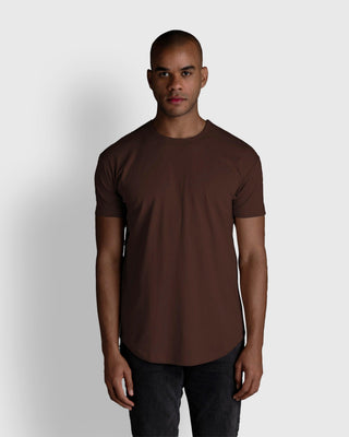 Origin Curved Crew T-Shirt: Espresso