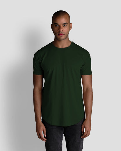 Origin Curved Crew T-Shirt: Forest