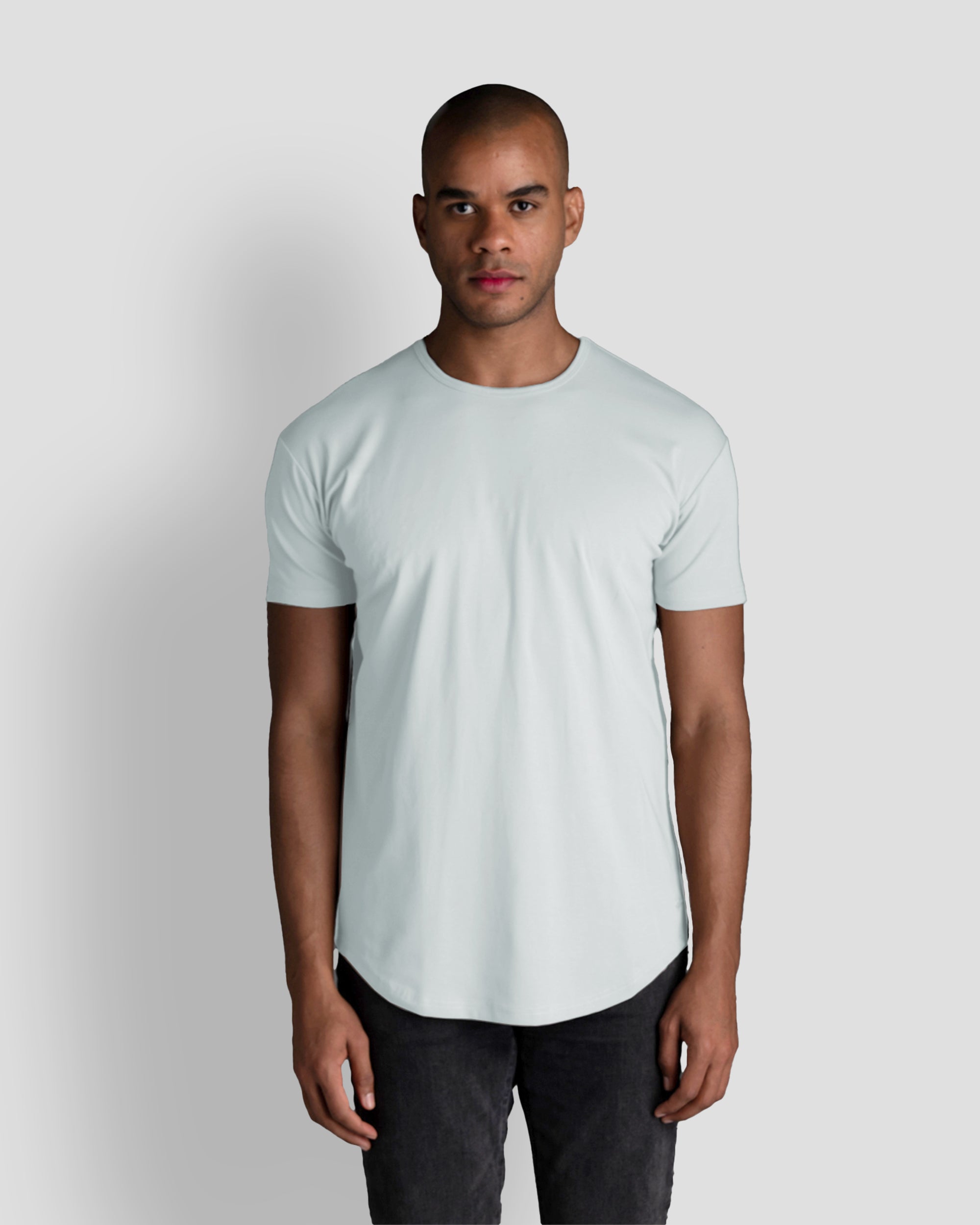 Origin Curved Crew T-Shirt: Ice