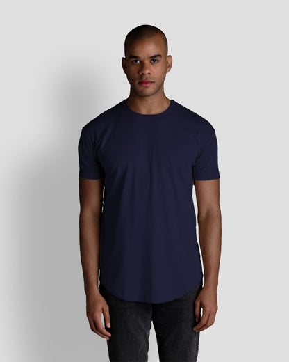 Origin Curved Crew T-Shirt: NY Blue