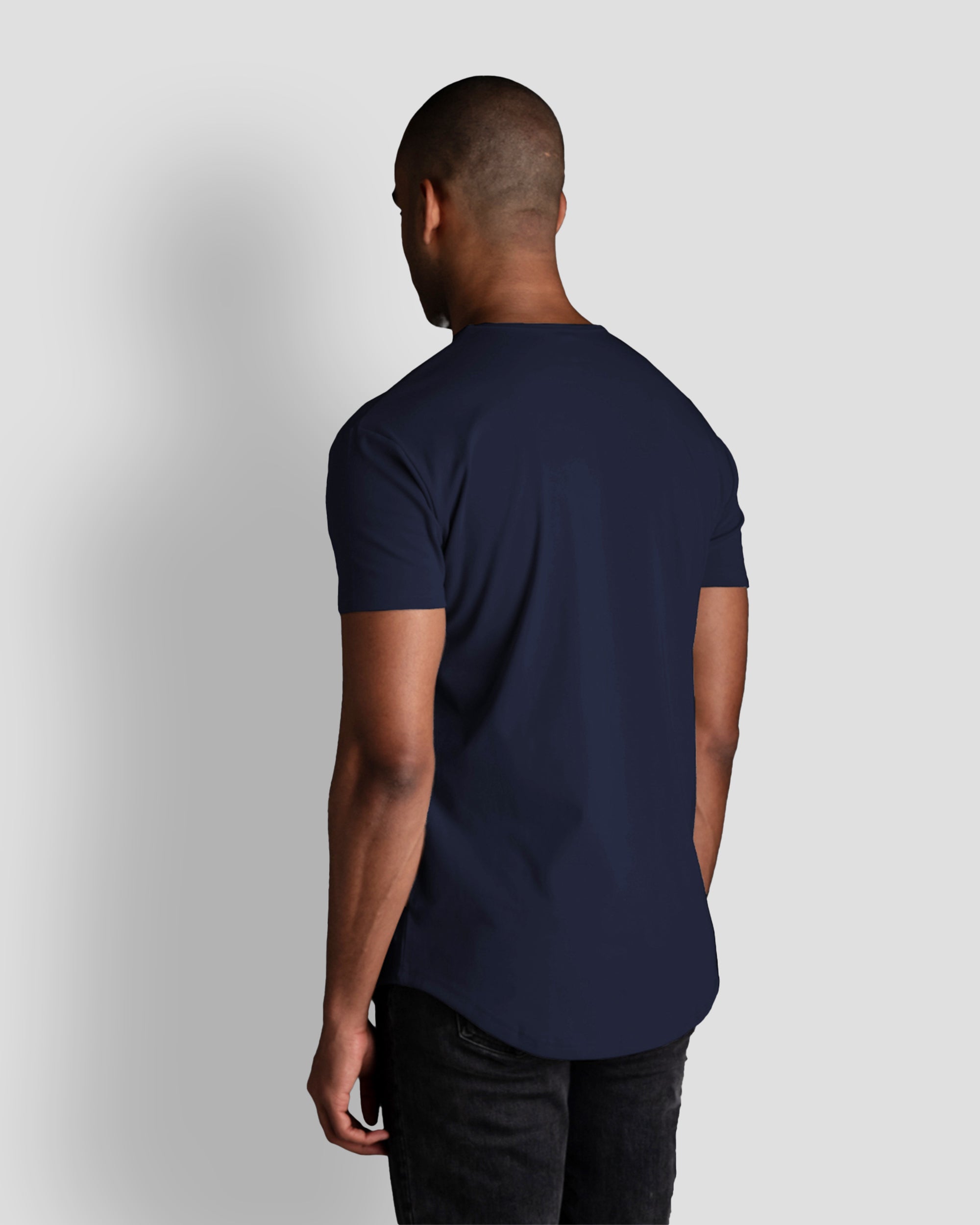 Origin Curved Crew T-Shirt: NY Blue