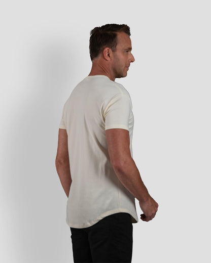 Origin Curved Crew T-Shirt: Off White