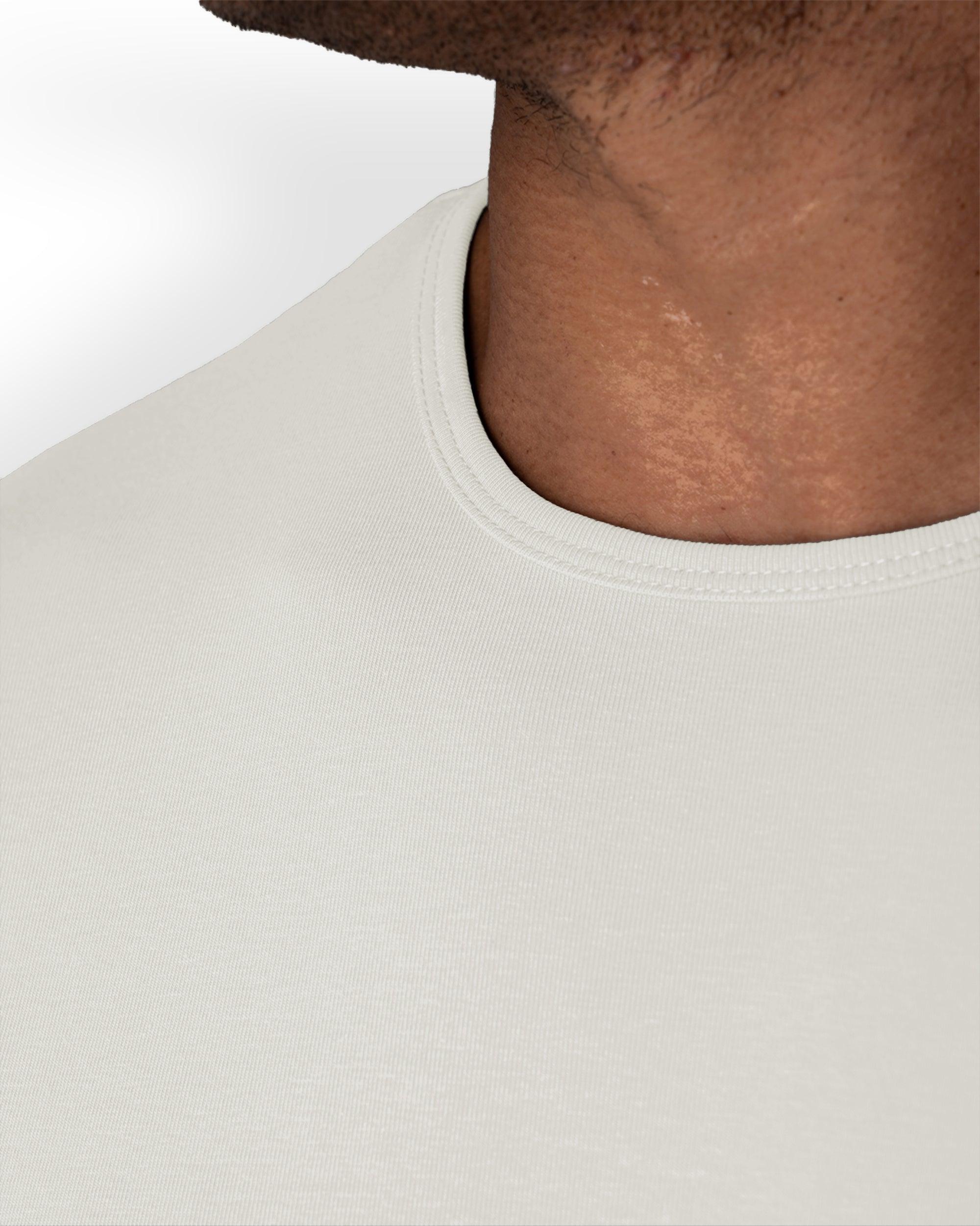 Origin Curved Crew T-Shirt: Off White