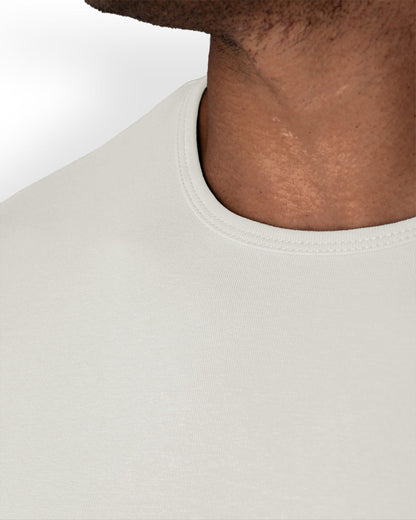 Origin Curved Crew T-Shirt: Off White