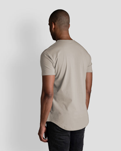 Origin Curved Crew T-Shirt: Stone