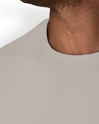 Origin Curved Crew T-Shirt: Stone