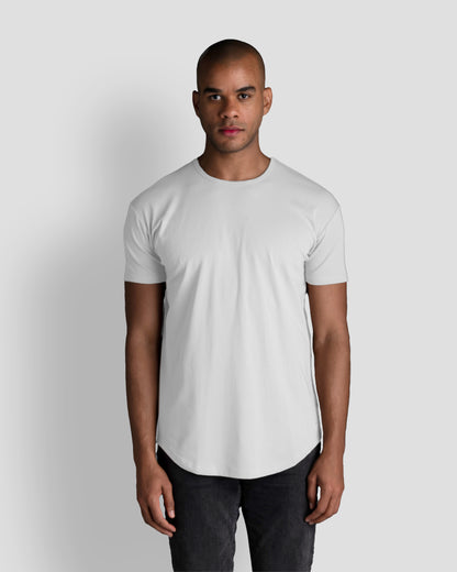 Origin Curved Crew T-Shirt: White