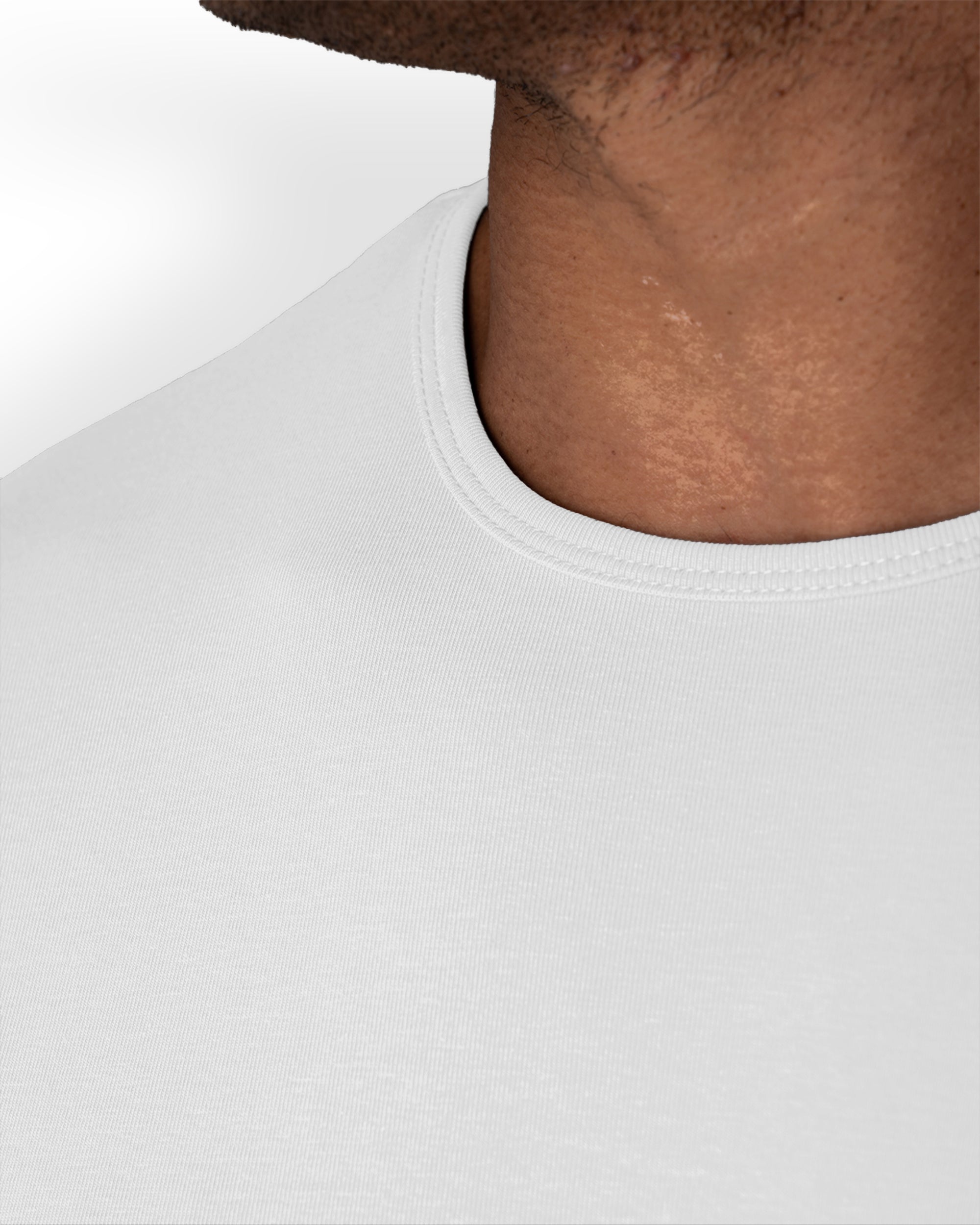 Origin Curved Crew T-Shirt: White