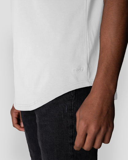 Origin Curved Crew T-Shirt: White