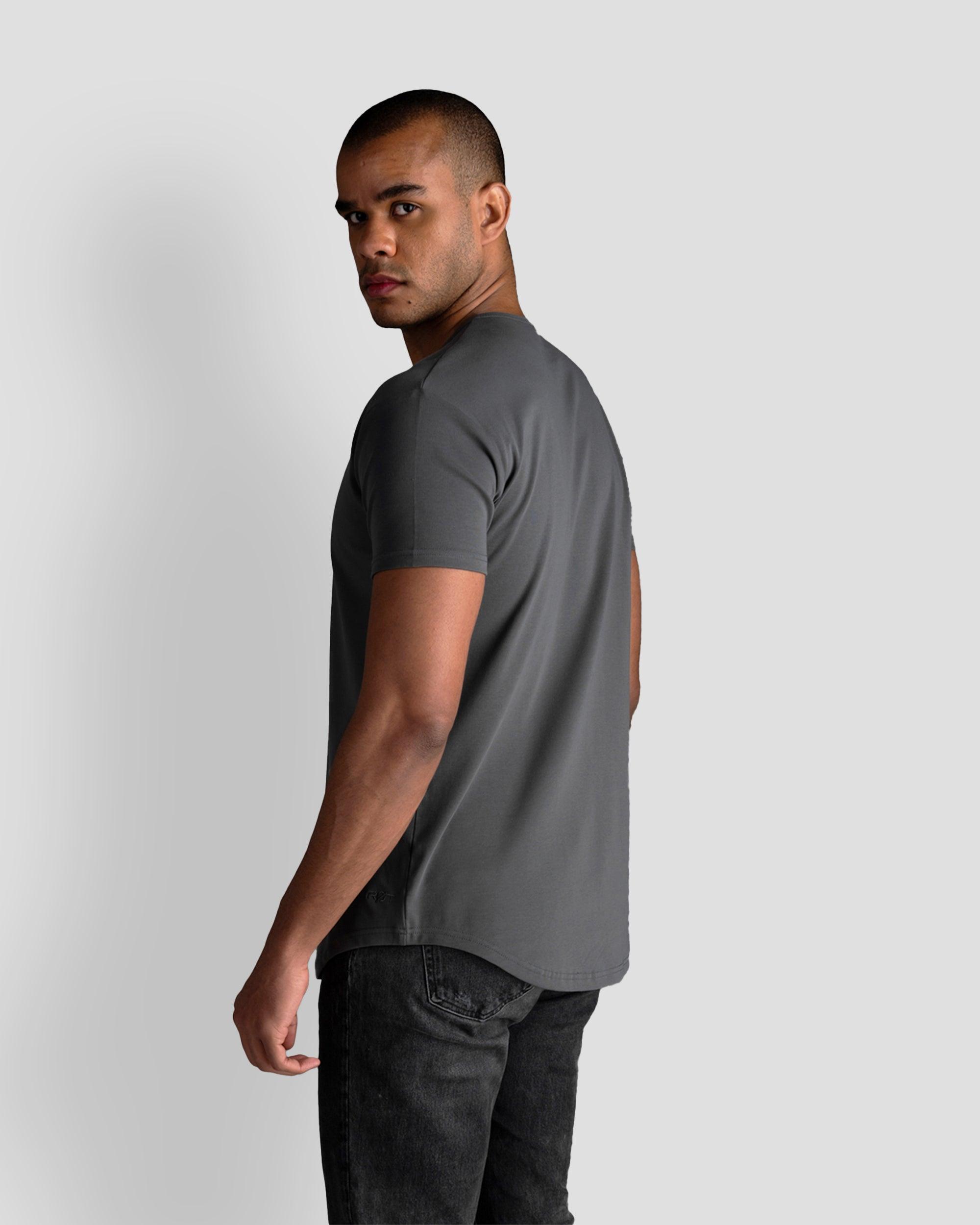 Origin Curved Henley T-Shirt: Asteroid