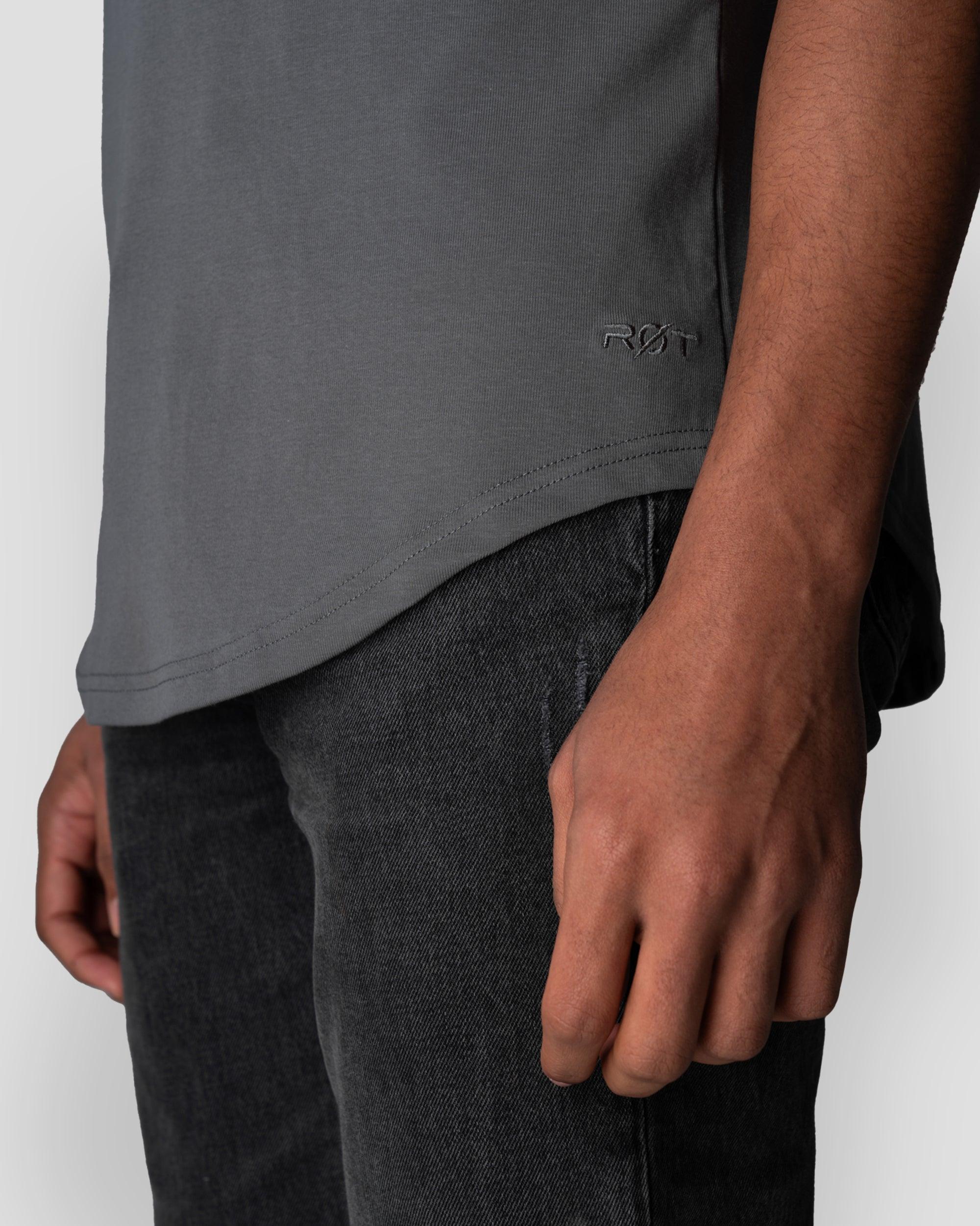 Origin Curved Henley T-Shirt: Asteroid